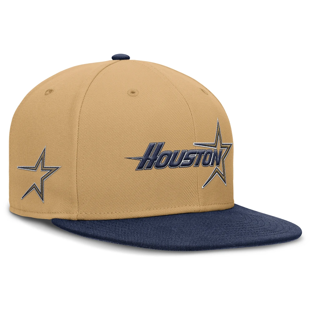 Men's Nike Gold Houston Astros True Performance Fitted Hat