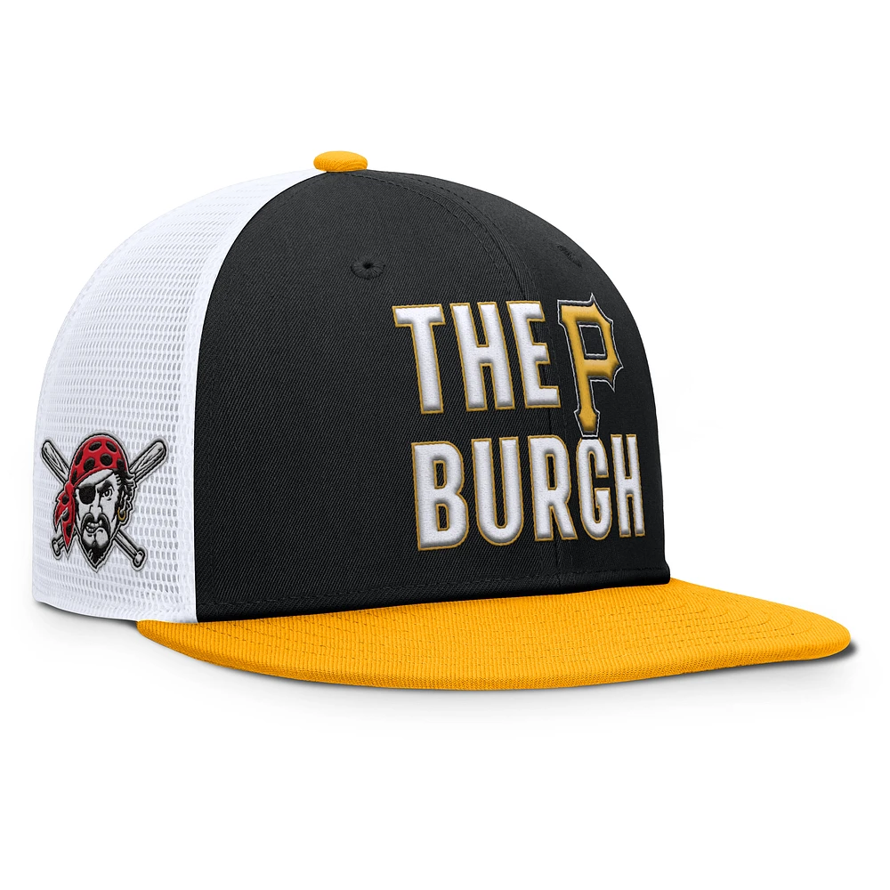 Men's Nike Black Pittsburgh Pirates Pro Trucker Snapback Hat