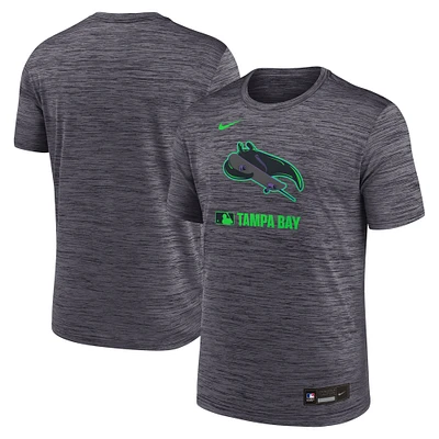 Men's Nike Black Tampa Bay Rays 2025 City Connect Authentic Collection Velocity Performance T-Shirt