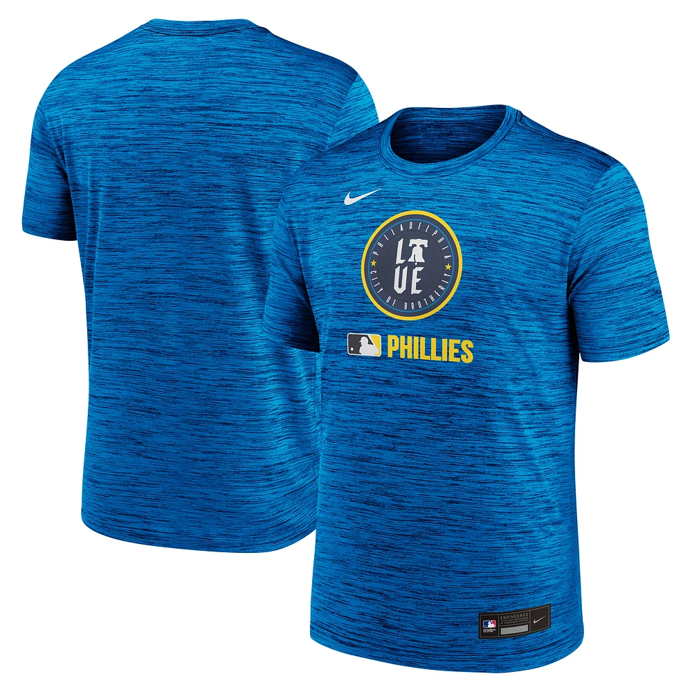 Men's Nike Royal Philadelphia Phillies 2025 City Connect Authentic Collection Velocity Performance T-Shirt