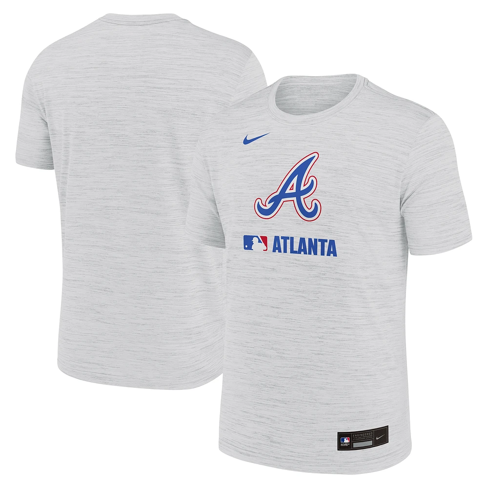 Men's Nike White Atlanta Braves 2025 City Connect Authentic Collection Velocity Performance T-Shirt