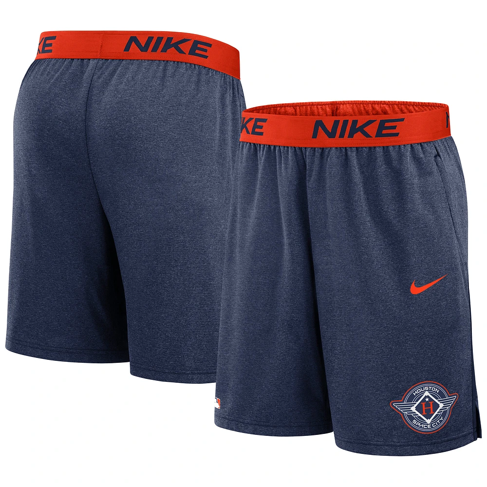 Men's Nike Navy/Orange Houston Astros 2025 City Connect Authentic Collection Knit Shorts