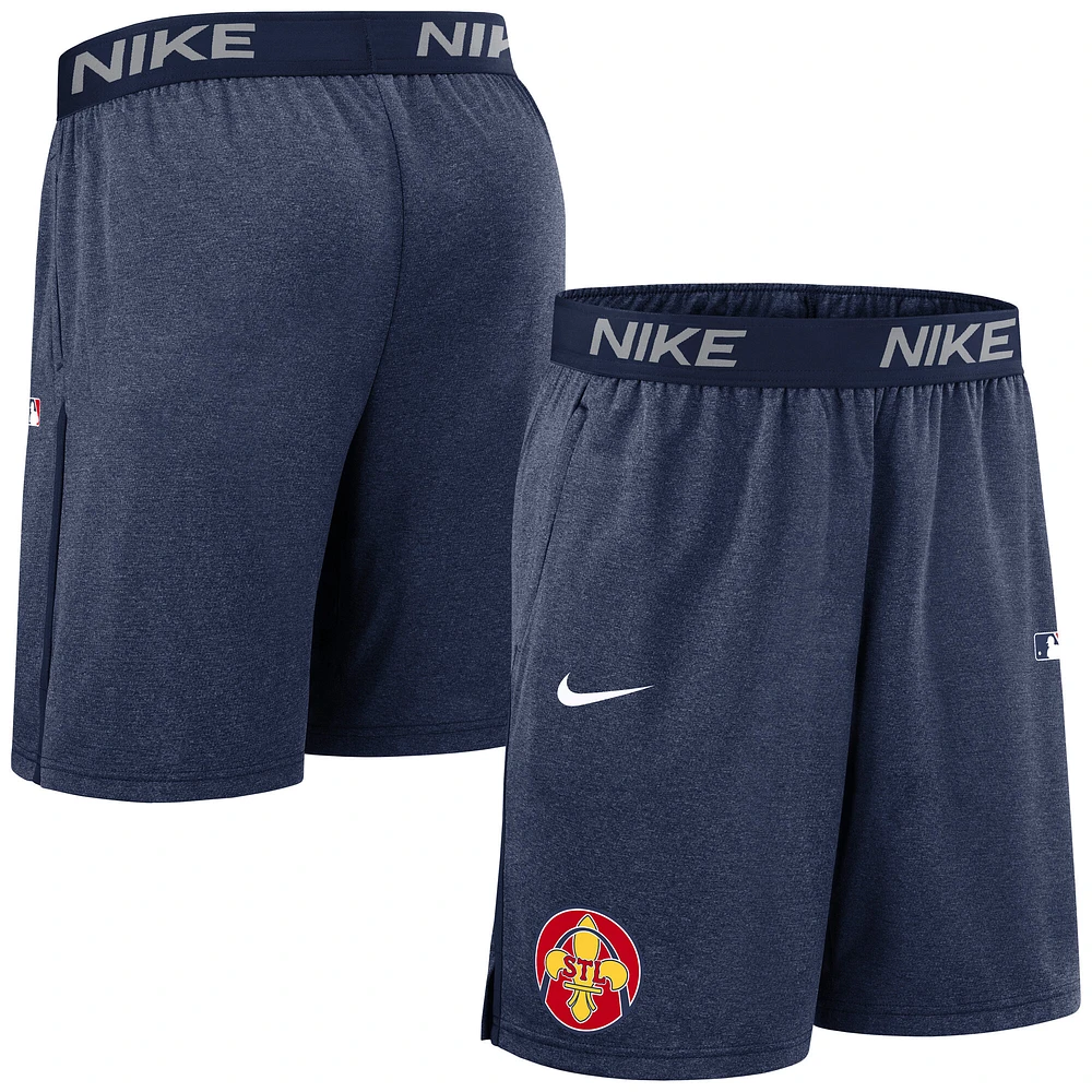 Men's Nike Navy St. Louis Cardinals Authentic Collection City Connect Performance Knit Shorts