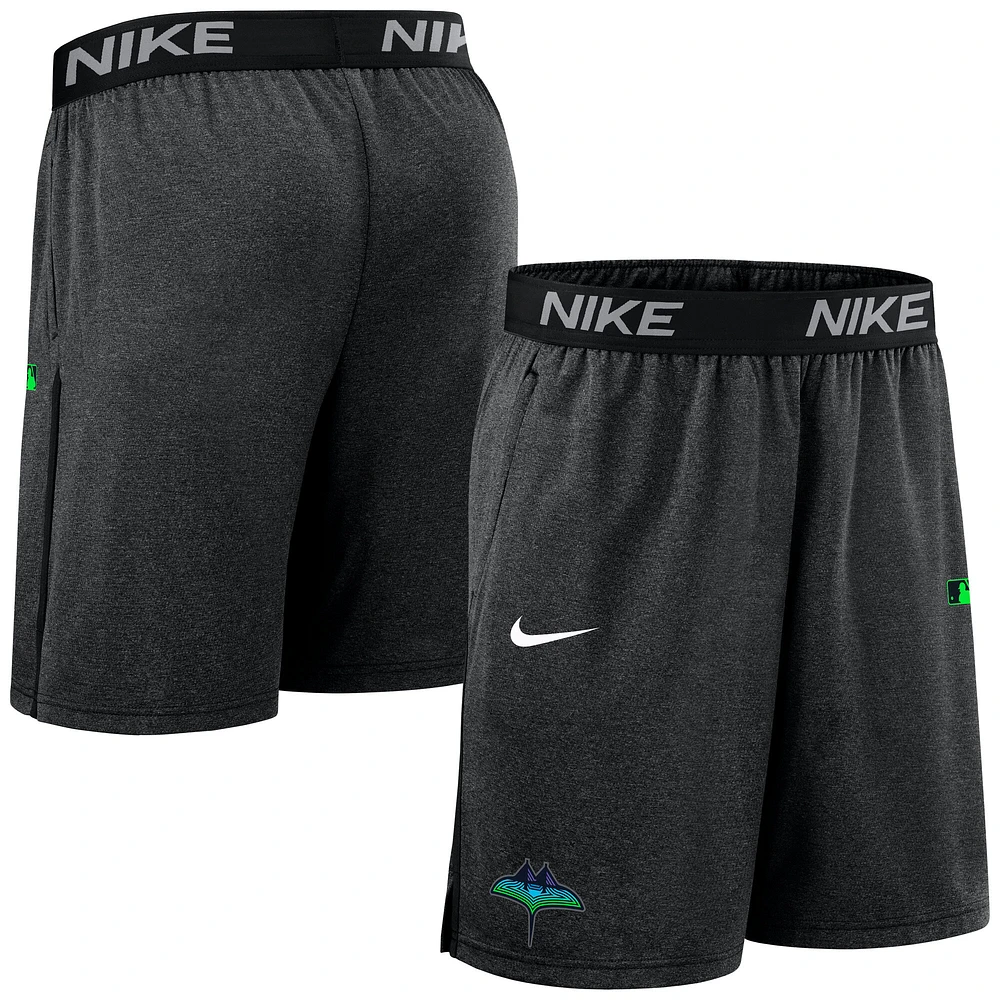 Men's Nike Black Tampa Bay Rays Authentic Collection City Connect Performance Knit Shorts