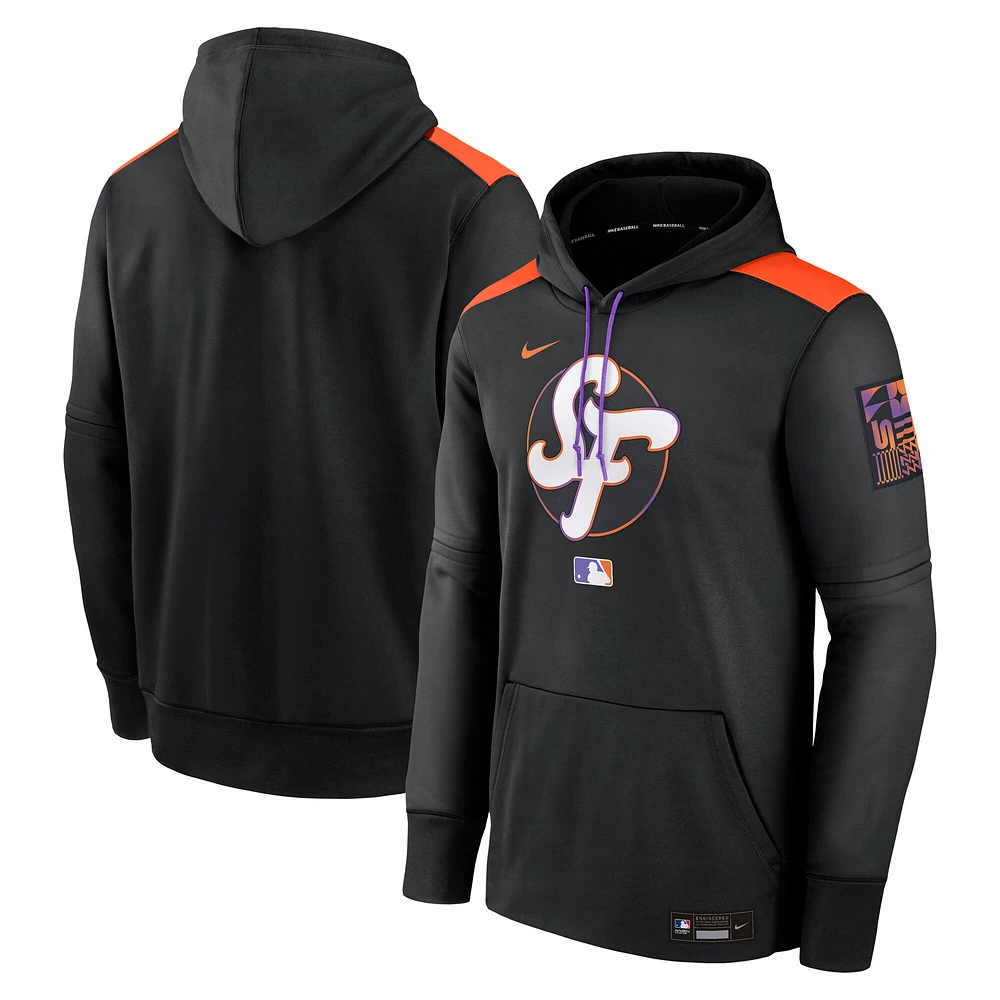 Men's Nike Black San Francisco Giants 2025 City Connect Authentic Collection Performance Pullover Hoodie