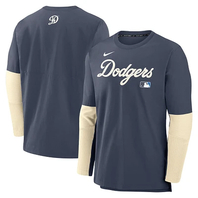 Men's Nike Navy Los Angeles Dodgers 2025 City Connect Authentic Collection Player Dri-FIT Lightweight Pullover