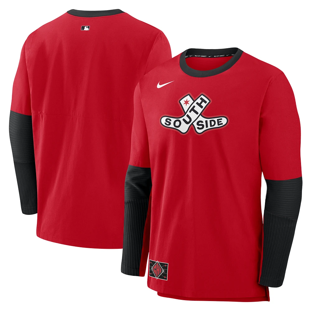 Men's Nike Red Chicago White Sox 2025 City Connect Authentic Collection Player Dri-FIT Lightweight Pullover