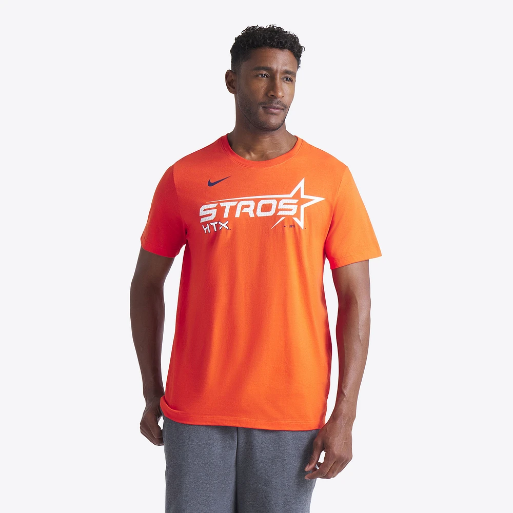 Men's Nike Orange Houston Astros 2025 City Connect Wordmark Performance T-Shirt