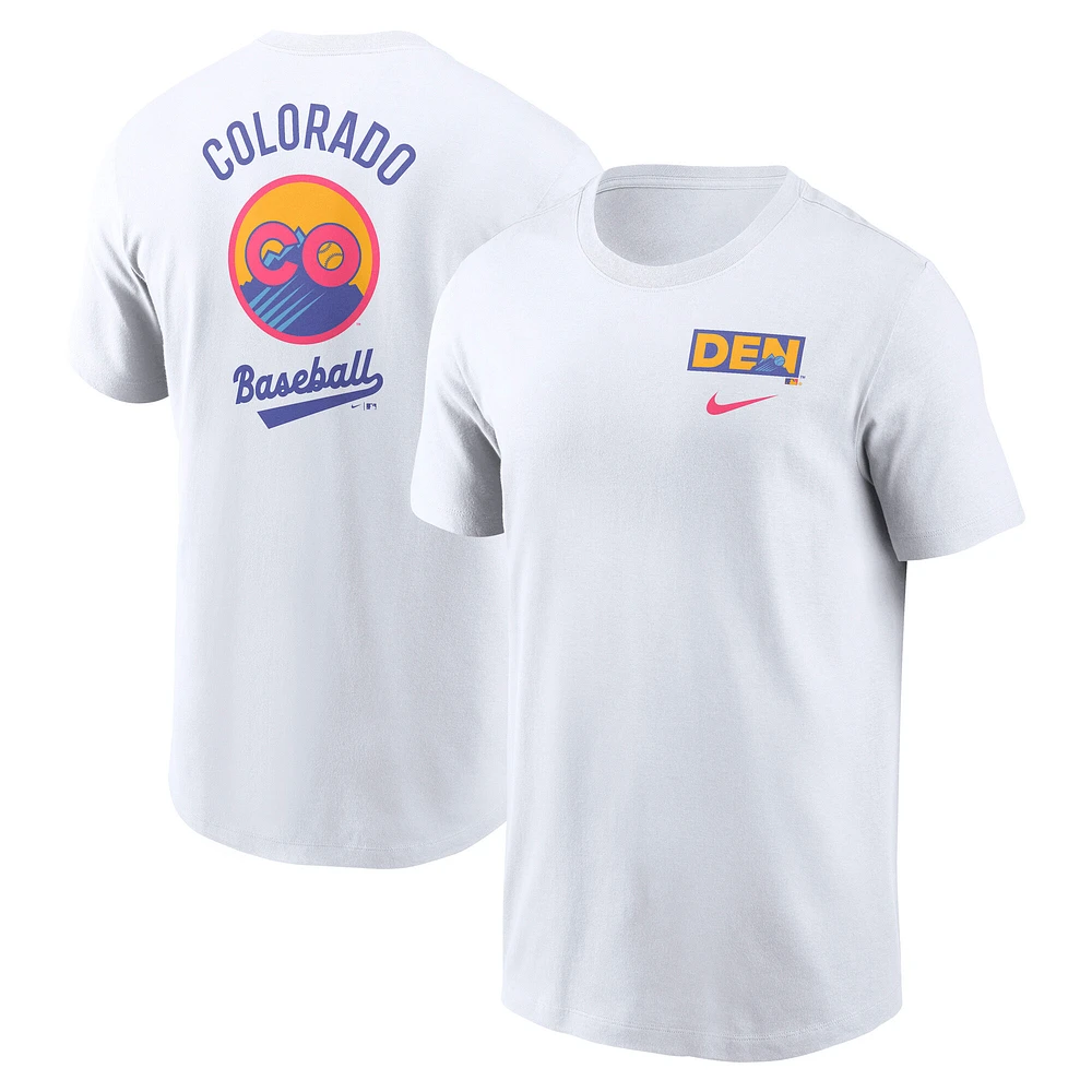 Men's Nike White Colorado Rockies 2025 City Connect Graphic T-Shirt