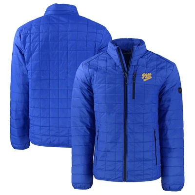 Men's Cutter & Buck Royal Pitt Panthers Rainier Primaloft Eco Full-Zip Hybrid Jacket