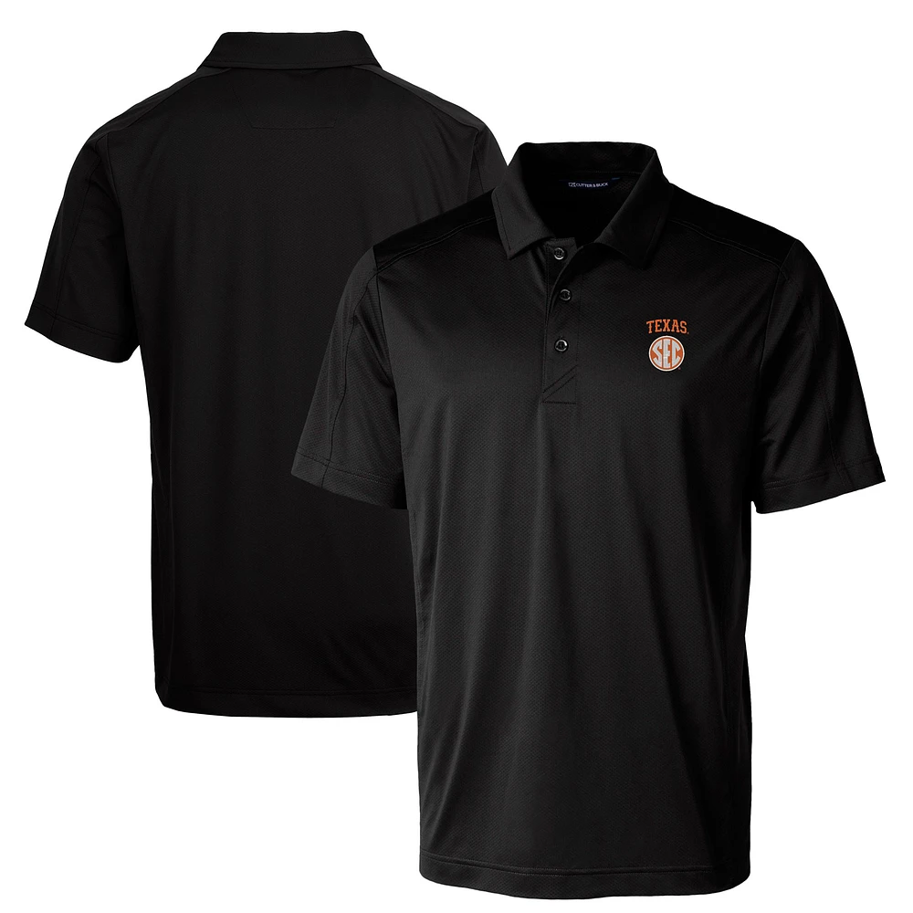 Men's Cutter & Buck Texas Longhorns SEC Prospect Eco Textured Stretch Recycled Polo