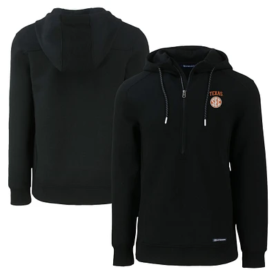 Men's Cutter & Buck Texas Longhorns SEC Roam Eco Recycled Half-Zip Hoodie