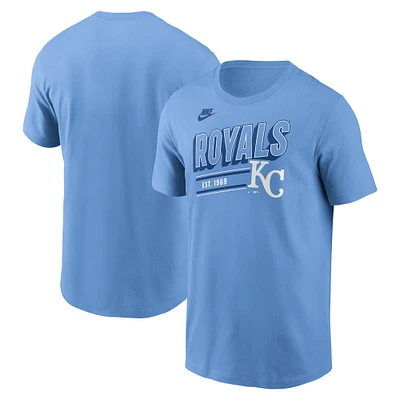 Men's Nike Light Blue Kansas City Royals Cooperstown Collection Retro T-Shirt