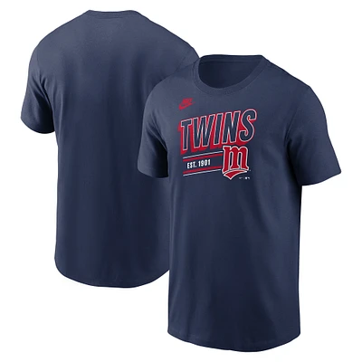 Men's Nike Navy Minnesota Twins Cooperstown Collection Retro T-Shirt