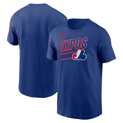 Men's Nike  Blue Montreal Expos Cooperstown Collection Retro T-Shirt