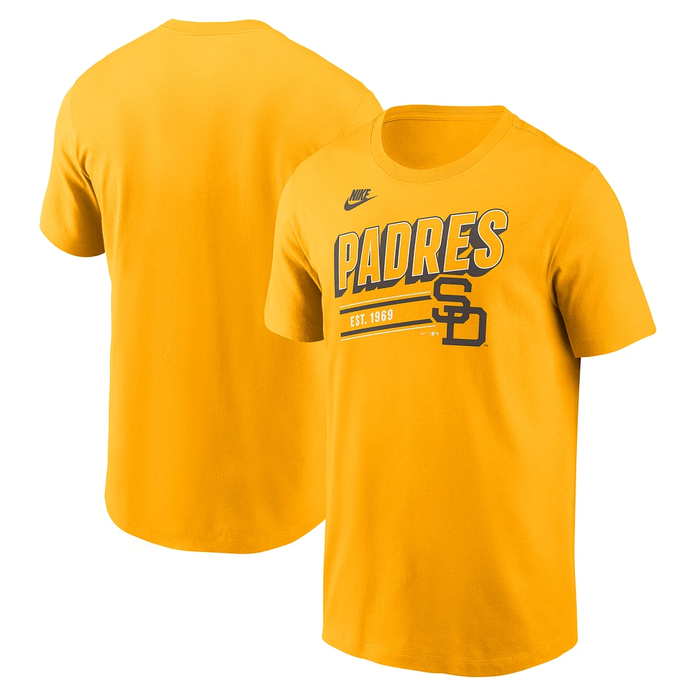Men's Nike Gold San Diego Padres Cooperstown Collection Retro T-Shirt