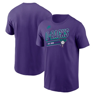 Men's Nike Purple Arizona Diamondbacks Cooperstown Collection Retro T-Shirt