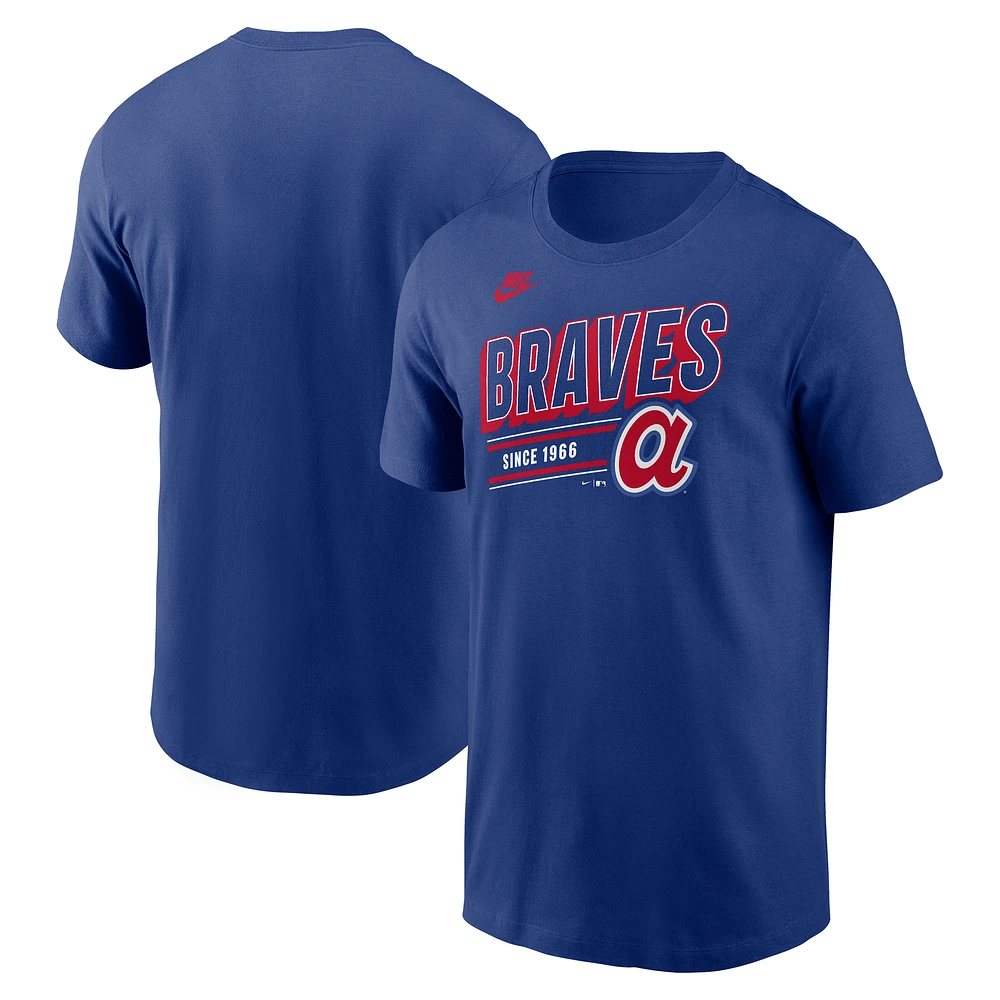 Men's Nike Royal Atlanta Braves Cooperstown Collection Retro T-Shirt