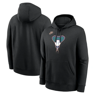 Men's Nike Black Arizona Diamondbacks Cooperstown Collection Logo Club Pullover Hoodie