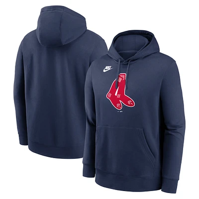 Men's Nike Navy Boston Red Sox Cooperstown Collection Logo Club Pullover Hoodie