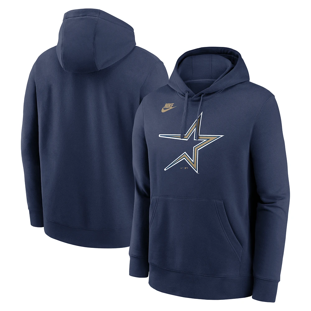 Men's Nike Navy Houston Astros Cooperstown Collection Logo Club Pullover Hoodie