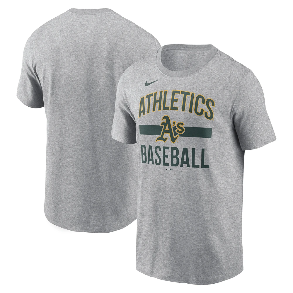 Men's Nike Heather Gray Athletics Arched T-Shirt