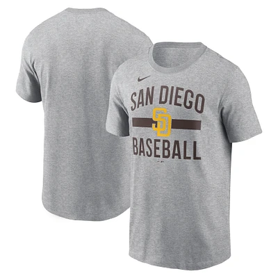 Men's Nike Heather Gray San Diego Padres Arched T-Shirt