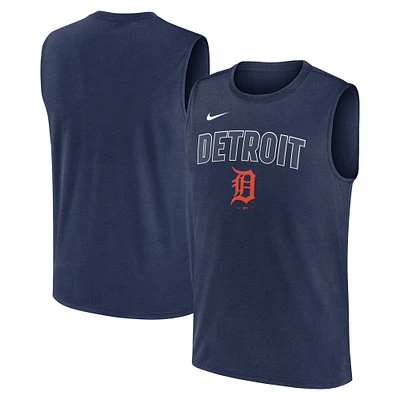 Men's Nike Navy Detroit Tigers Knockout Performance Muscle Tank Top