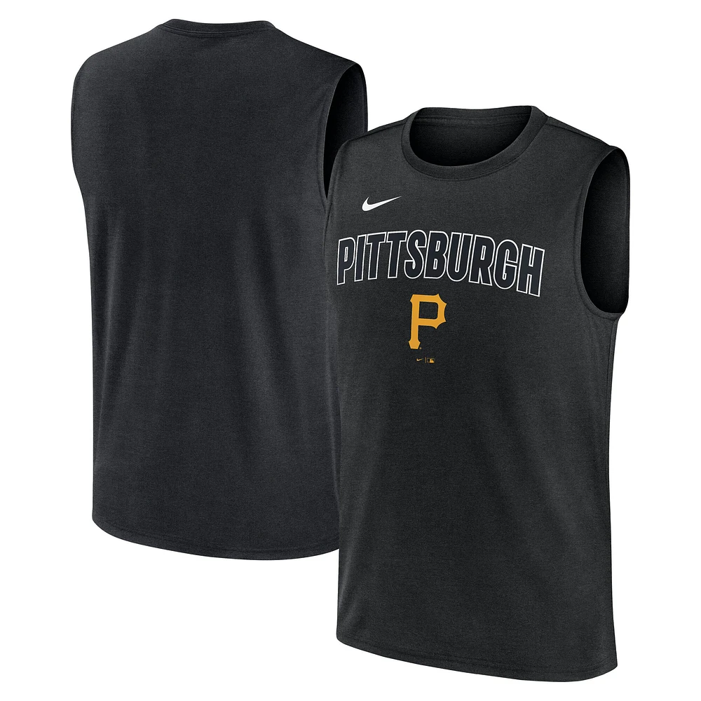 Men's Nike Black Pittsburgh Pirates Knockout Performance Muscle Tank Top
