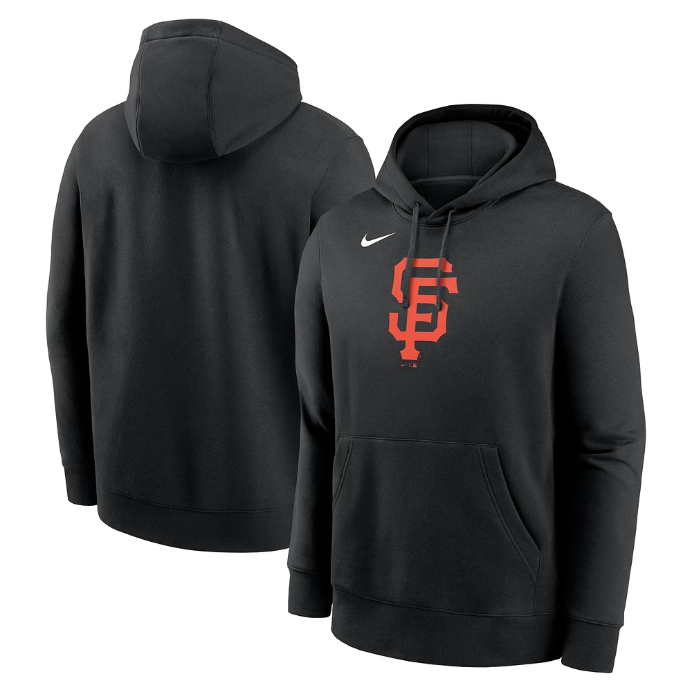 Men's Nike Black San Francisco Giants Logo Club Fleece Pullover Hoodie
