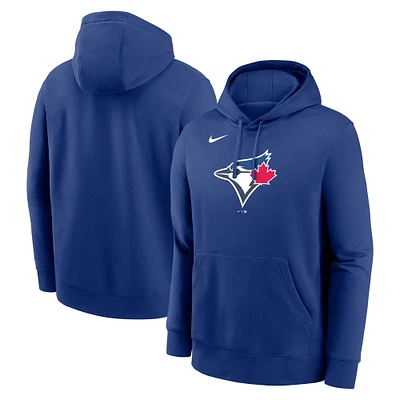 Men's Nike Royal Toronto Blue Jays Logo Club Fleece Pullover Hoodie