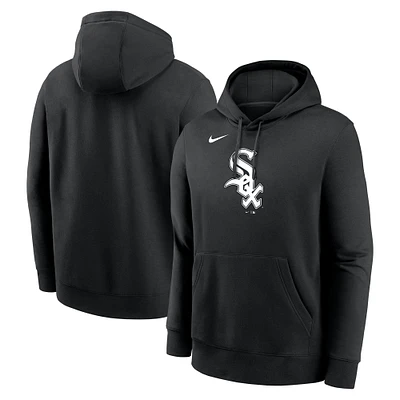 Men's Nike Black Chicago White Sox Logo Club Fleece Pullover Hoodie