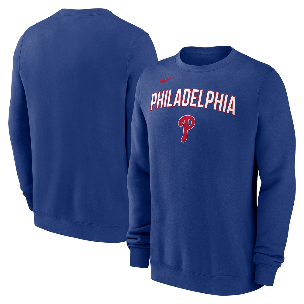 Men's Nike Royal Philadelphia Phillies Pullover Sweatshirt