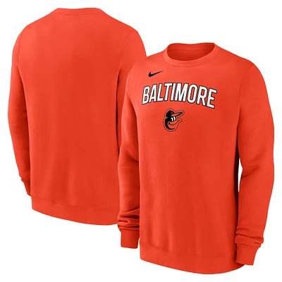 Men's Nike Orange Baltimore Orioles Pullover Sweatshirt