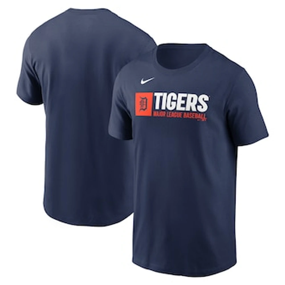 Men's Nike Navy Detroit Tigers Team Block T-Shirt