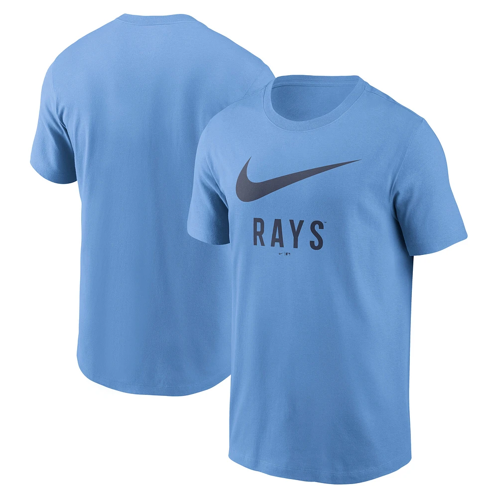 Men's Nike Light Blue Tampa Bay Rays Swoosh T-Shirt