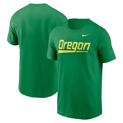 Men's Nike Green Oregon Ducks Baseball Wordmark T-Shirt