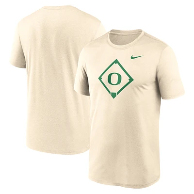 Men's Nike Cream Oregon Ducks Legend Baseball Icon Performance T-Shirt