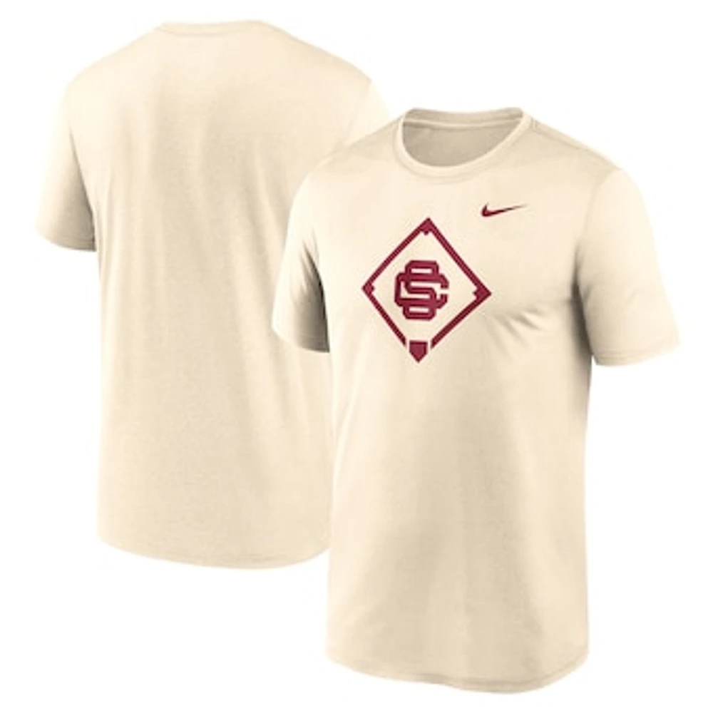Men's Nike Cream USC Trojans Legend Baseball Icon Performance T-Shirt