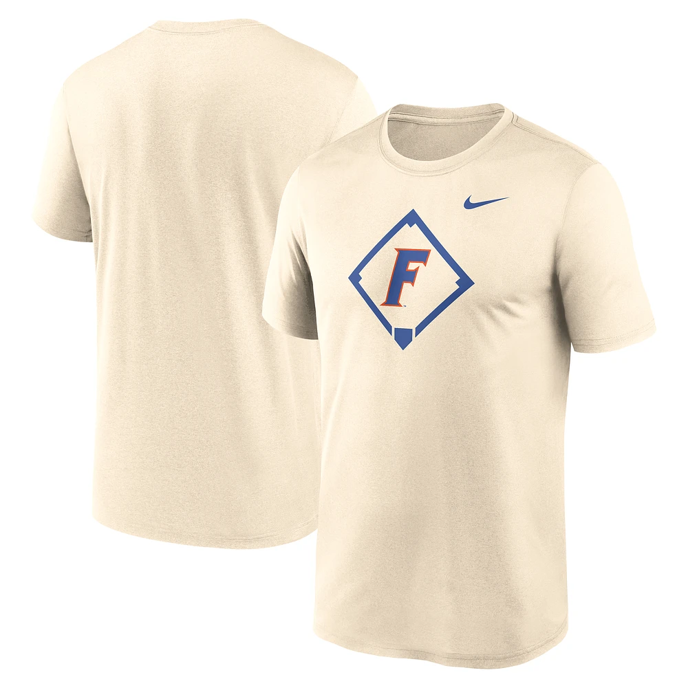 Men's Nike Cream Florida Gators Legend Baseball Icon Performance T-Shirt