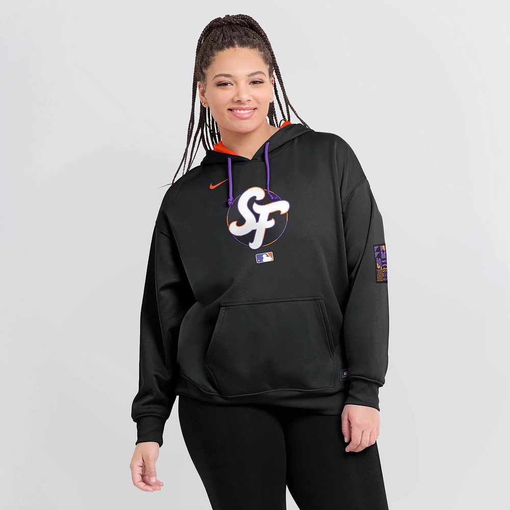 Women's Nike Black San Francisco Giants 2025 City Connect Authentic Collection Performance Pullover Hoodie