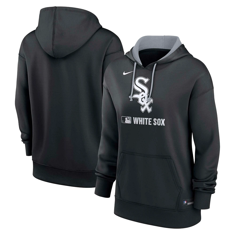 Women's Nike Black Chicago White Sox Authentic Collection Therma Hoodie