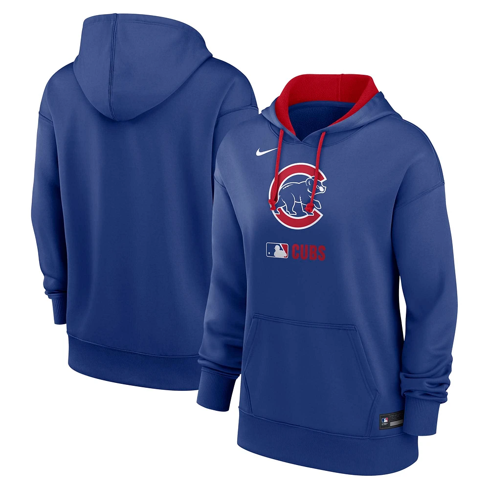 Women's Nike Royal Chicago Cubs Authentic Collection Performance Pullover Hoodie