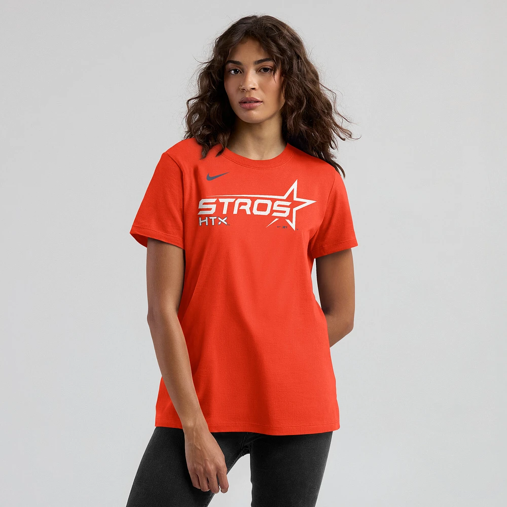 Women's Nike Orange Houston Astros 2025 City Connect Wordmark T-Shirt