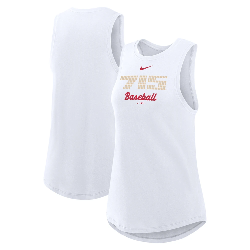 Women's Nike White Atlanta Braves City Connect Tricode High Neck Performance Tank Top