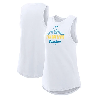 Women's Nike White Philadelphia Phillies City Connect Tricode High Neck Performance Tank Top