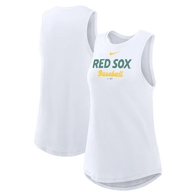Women's Nike White Boston Red Sox 2025 City Connect Tricode High Neck Tank Top