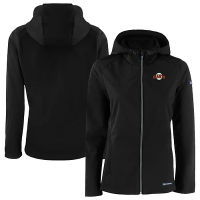 Women's Cutter & Buck Black San Francisco Giants Evoke Eco Softshell Recycled Full-Zip Jacket