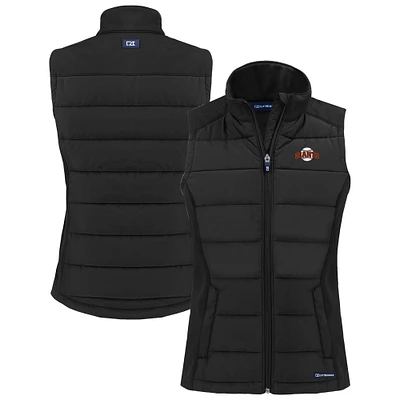 Women's Cutter & Buck San Francisco Giants Evoke Hybrid Eco PrimaLoft Softshell Recycled Full-Zip Vest