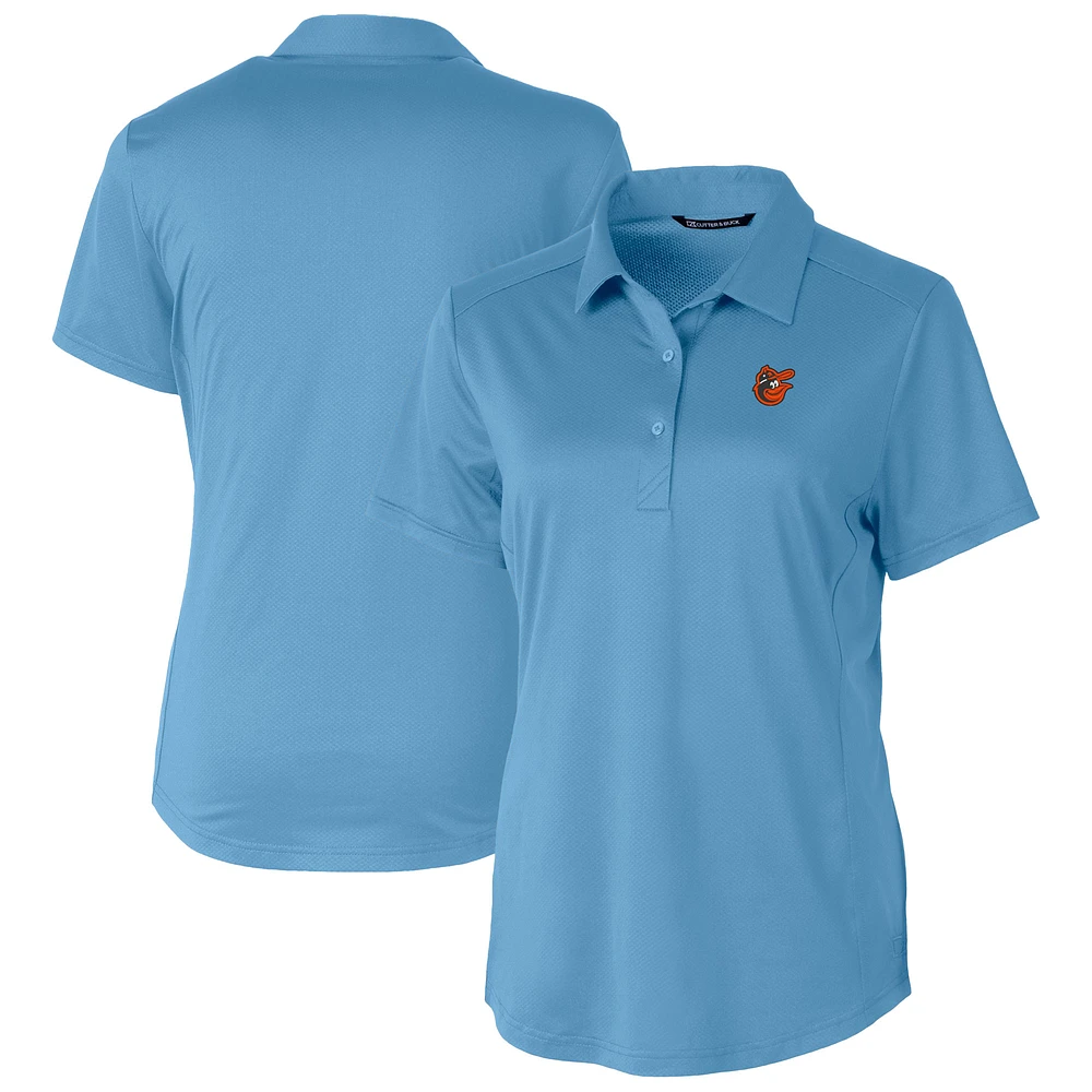 Women's Cutter & Buck Powder Blue Baltimore Orioles DryTec Prospect Textured Stretch Polo